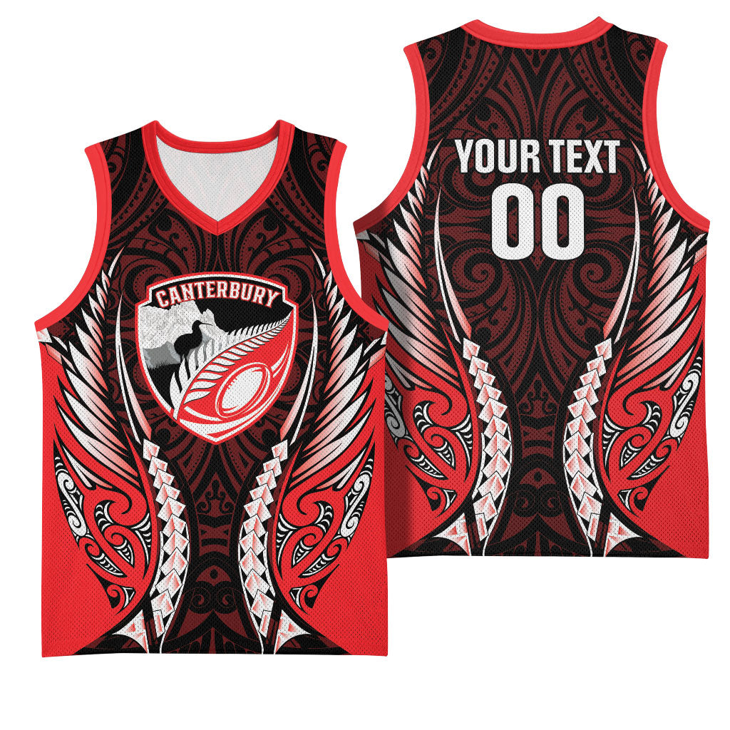 Canterbury 2026 Rugby Custom Basketball Jersey NZ Maori Silver Fern