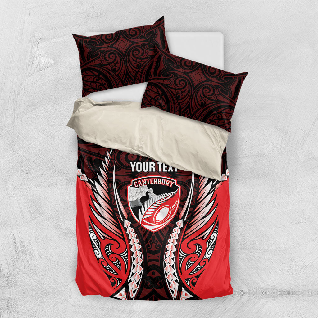 Canterbury 2026 Rugby Custom Bedding Set NZ Maori Silver Fern