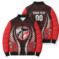 Canterbury 2026 Rugby Custom Bomber Puffer Jacket NZ Maori Silver Fern LT14 - Polynesian Pride
