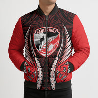 Canterbury 2026 Rugby Custom Bomber Puffer Jacket NZ Maori Silver Fern LT14 - Polynesian Pride