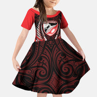 Canterbury 2026 Rugby Custom Family Matching Off Shoulder Maxi Dress and Hawaiian Shirt NZ Maori Silver Fern
