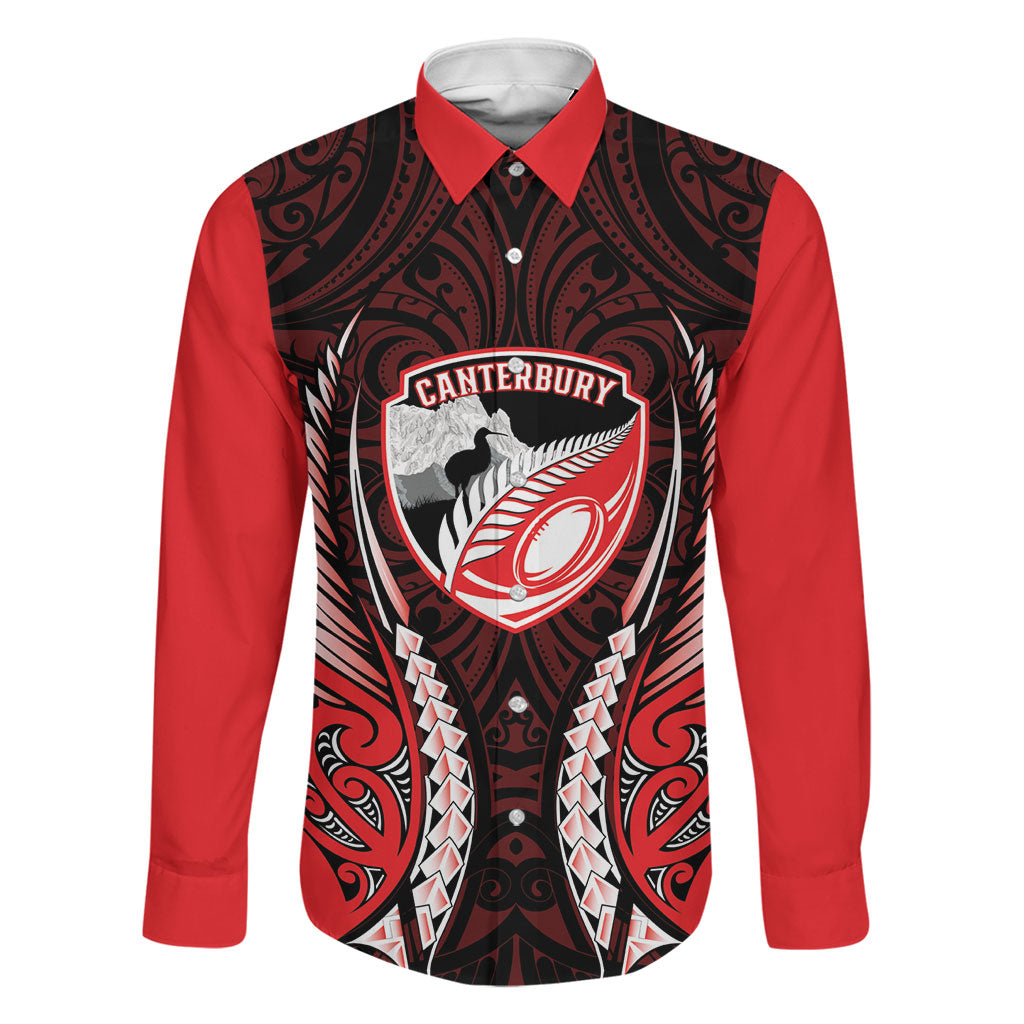 Canterbury 2026 Rugby Custom Family Matching Off Shoulder Maxi Dress and Hawaiian Shirt NZ Maori Silver Fern