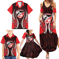 Canterbury 2026 Rugby Custom Family Matching Summer Maxi Dress and Hawaiian Shirt NZ Maori Silver Fern