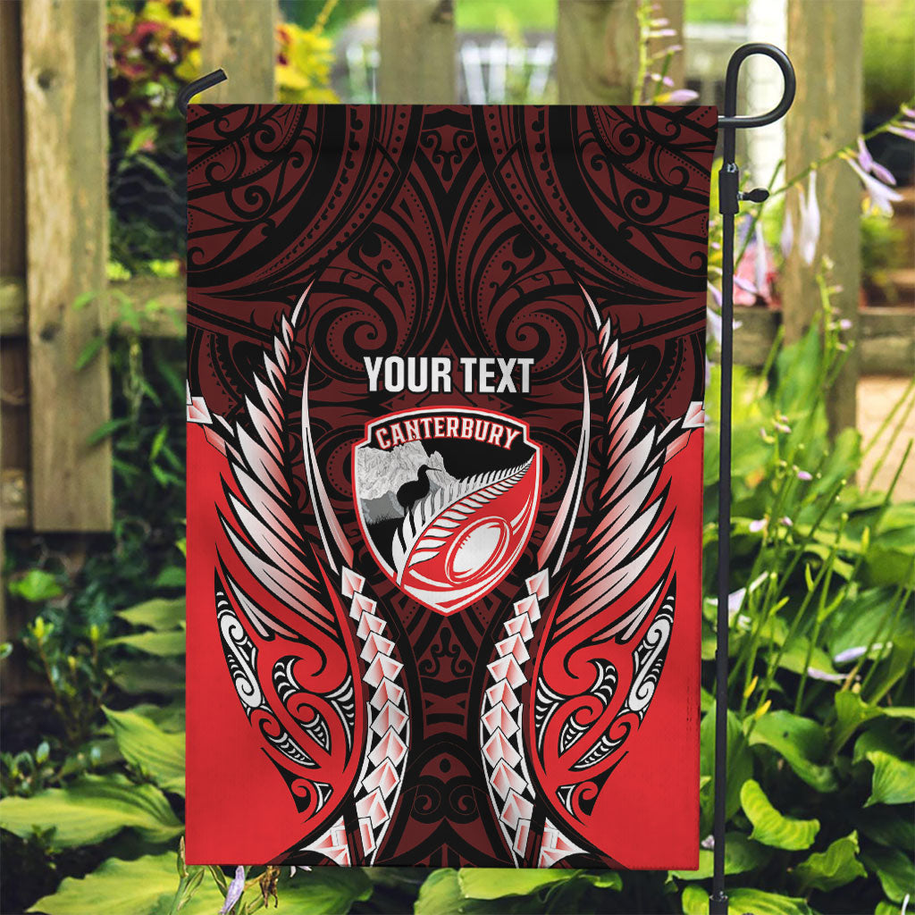 Canterbury 2026 Rugby Custom Garden Flag NZ Maori Silver Fern