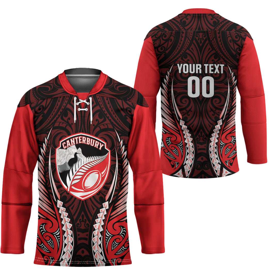 Canterbury 2026 Rugby Custom Hockey Jersey NZ Maori Silver Fern