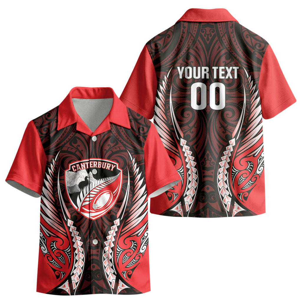 Canterbury 2026 Rugby Custom Kid Hawaiian Shirt NZ Maori Silver Fern LT14 - Polynesian Pride