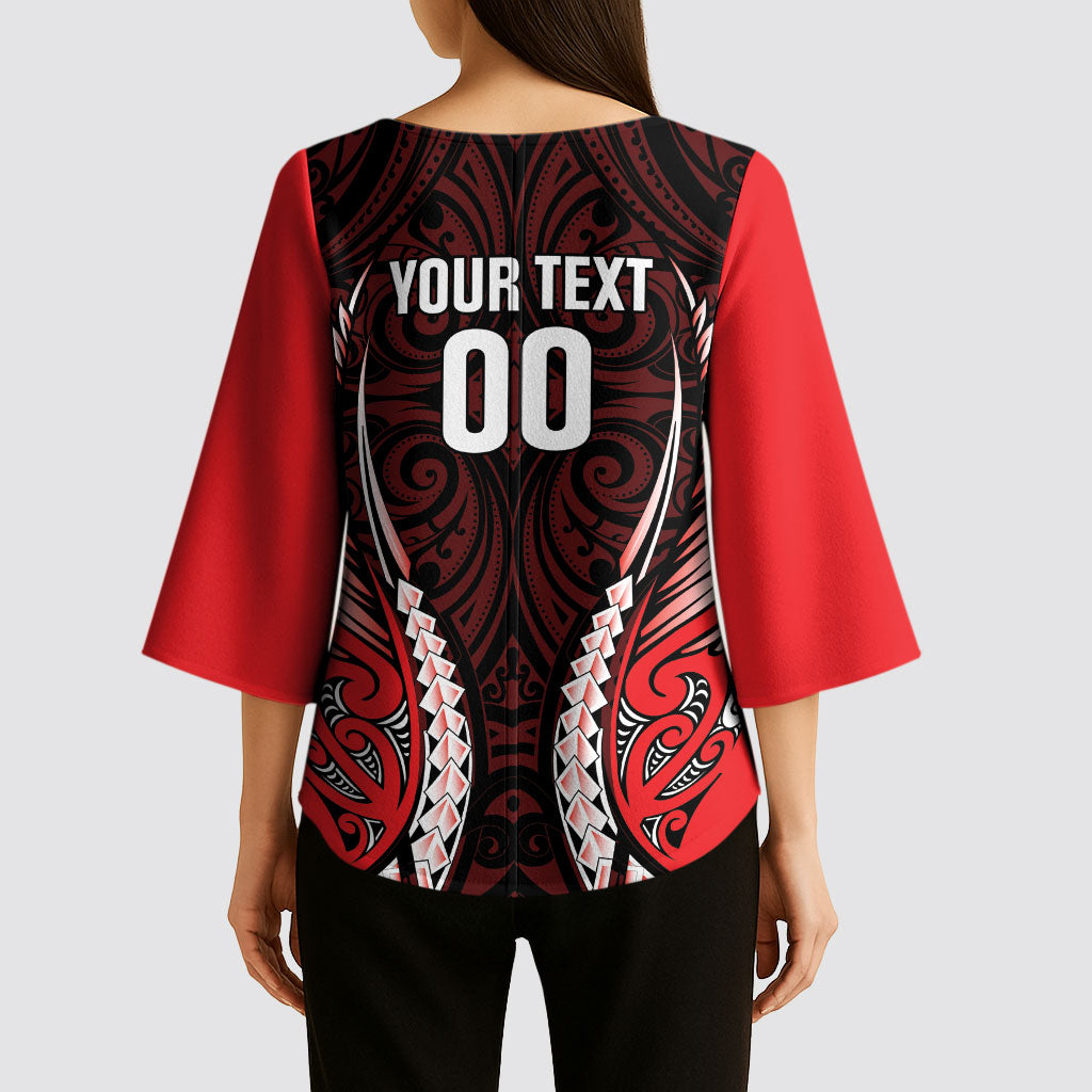 Canterbury 2026 Rugby Custom Kimono Sleeve Blouse NZ Maori Silver Fern