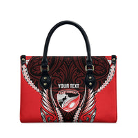 Canterbury 2026 Rugby Custom Leather Bag NZ Maori Silver Fern LT14 - Polynesian Pride