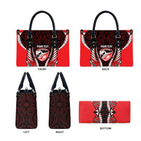 Canterbury 2026 Rugby Custom Leather Bag NZ Maori Silver Fern LT14 - Polynesian Pride