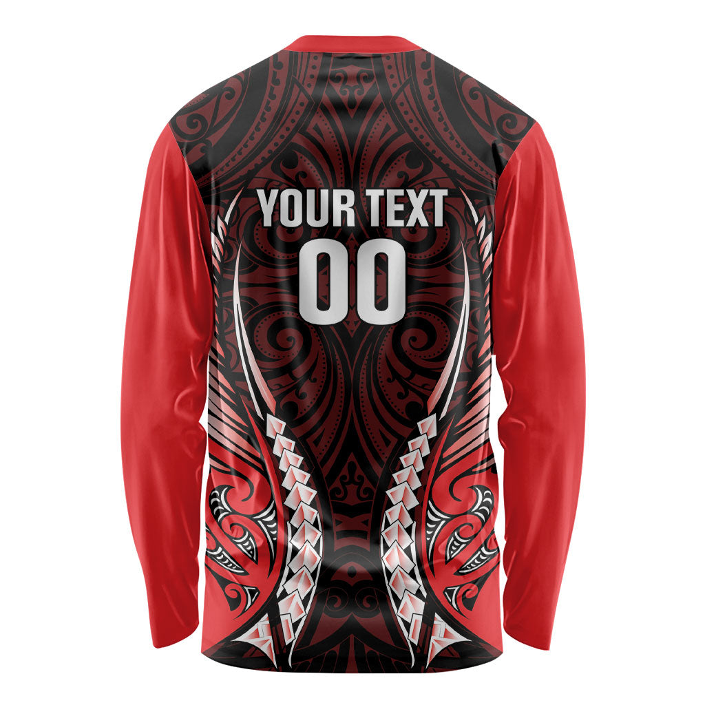 Canterbury 2026 Rugby Custom Long Sleeve Shirt NZ Maori Silver Fern