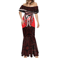 Canterbury 2026 Rugby Custom Mermaid Dress NZ Maori Silver Fern LT14 - Polynesian Pride