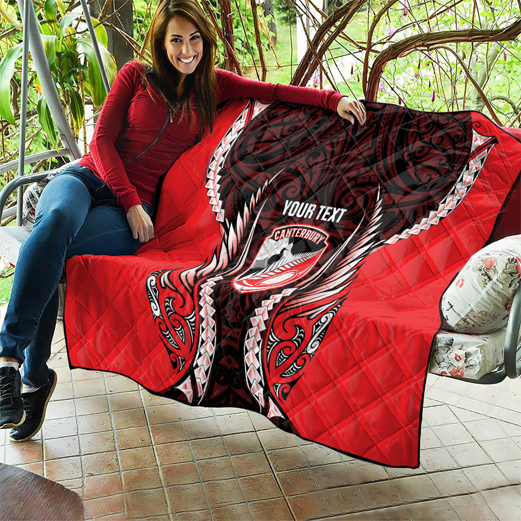 Canterbury 2026 Rugby Custom Quilt NZ Maori Silver Fern LT14 - Polynesian Pride