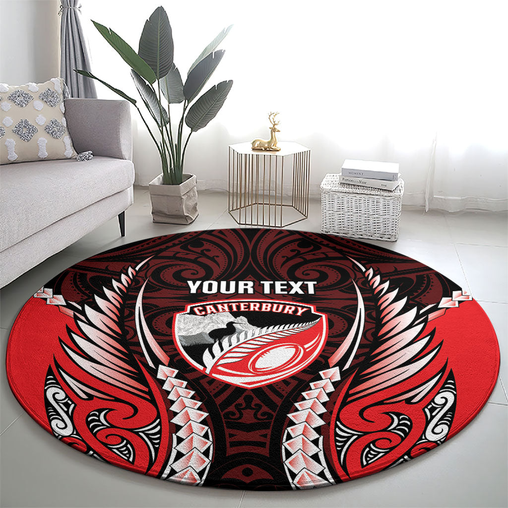 Canterbury 2026 Rugby Custom Round Carpet NZ Maori Silver Fern LT14 - Polynesian Pride