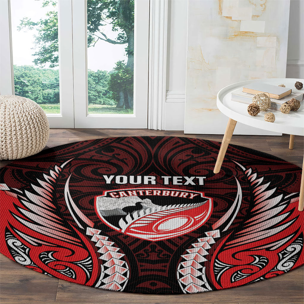 Canterbury 2026 Rugby Custom Round Carpet NZ Maori Silver Fern LT14 - Polynesian Pride