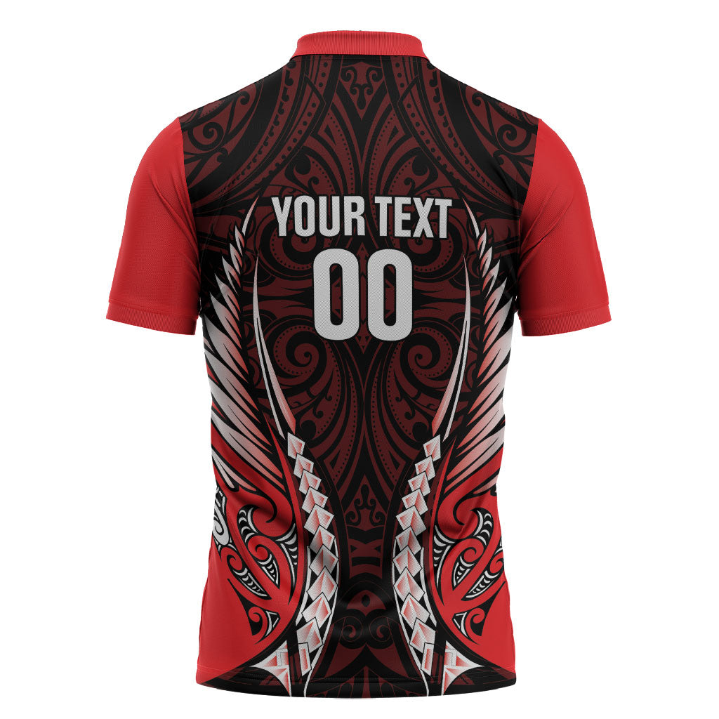 Canterbury 2026 Rugby Custom Zipper Polo Shirt NZ Maori Silver Fern