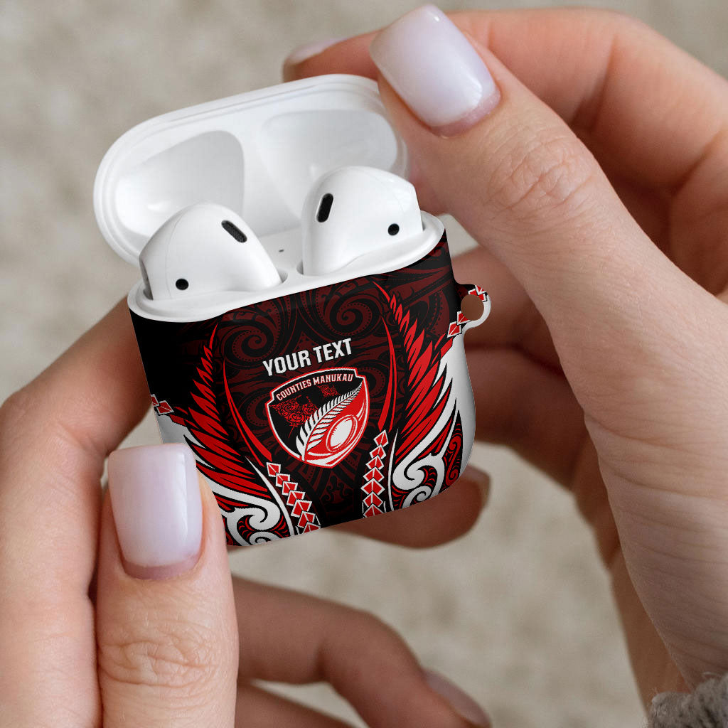 Counties Manukau 2026 Rugby Custom AirPods Case NZ Maori Silver Fern