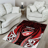 Counties Manukau 2026 Rugby Custom Area Rug NZ Maori Silver Fern
