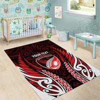 Counties Manukau 2026 Rugby Custom Area Rug NZ Maori Silver Fern