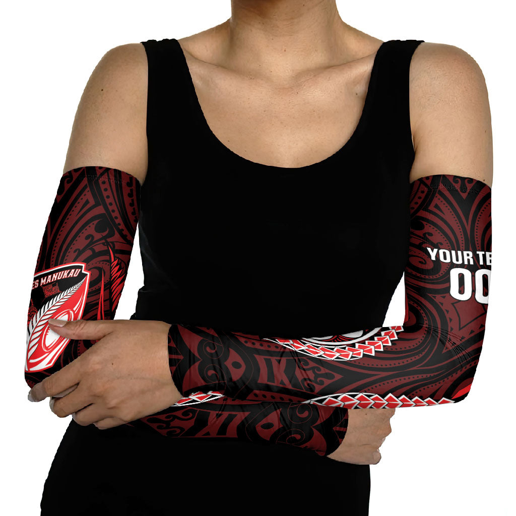 Counties Manukau 2026 Rugby Custom Arm Sleeves NZ Maori Silver Fern