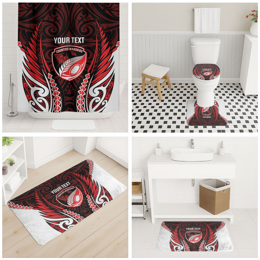 Counties Manukau 2026 Rugby Custom Bathroom Set NZ Maori Silver Fern