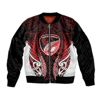 Counties Manukau 2026 Rugby Custom Bomber Jacket NZ Maori Silver Fern LT14 Unisex Red - Polynesian Pride