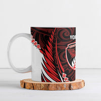 Counties Manukau 2026 Rugby Custom Ceramic Mug NZ Maori Silver Fern LT14 Red - Polynesian Pride