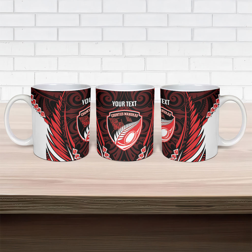 Counties Manukau 2026 Rugby Custom Ceramic Mug NZ Maori Silver Fern LT14 - Polynesian Pride