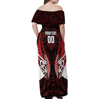 Counties Manukau 2026 Rugby Custom Family Matching Off Shoulder Maxi Dress and Hawaiian Shirt NZ Maori Silver Fern