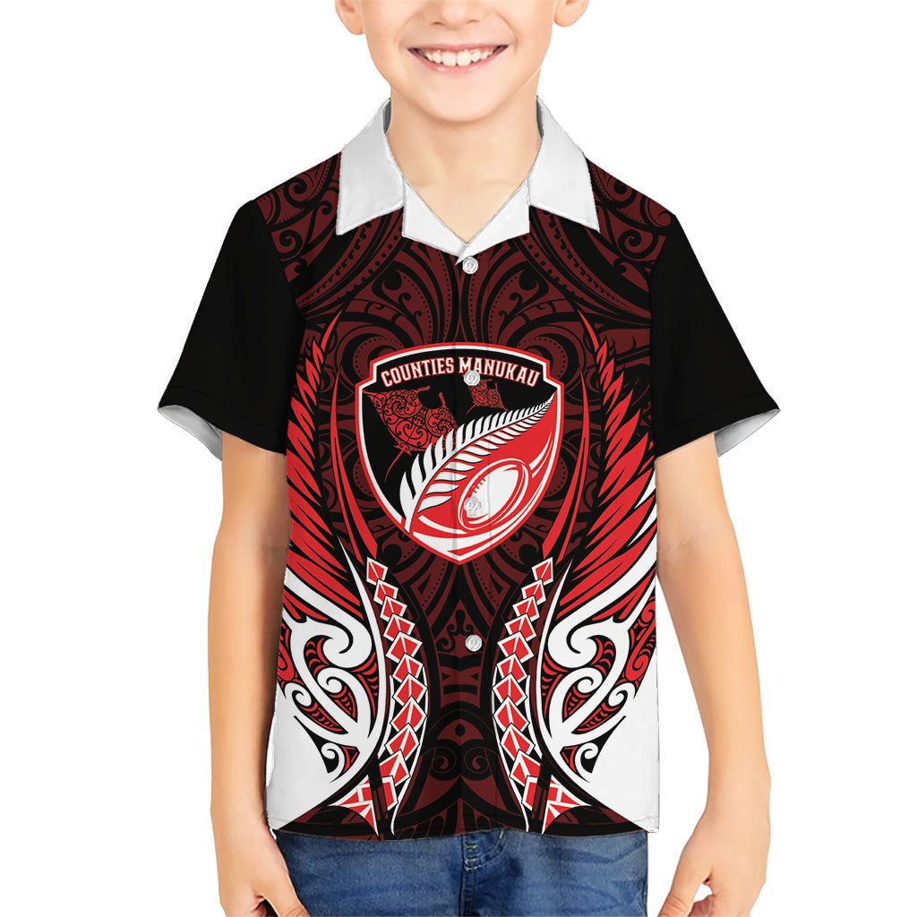Counties Manukau 2026 Rugby Custom Family Matching Off Shoulder Maxi Dress and Hawaiian Shirt NZ Maori Silver Fern
