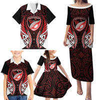 Counties Manukau 2026 Rugby Custom Family Matching Puletasi and Hawaiian Shirt NZ Maori Silver Fern