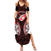 Counties Manukau 2026 Rugby Custom Family Matching Summer Maxi Dress and Hawaiian Shirt NZ Maori Silver Fern