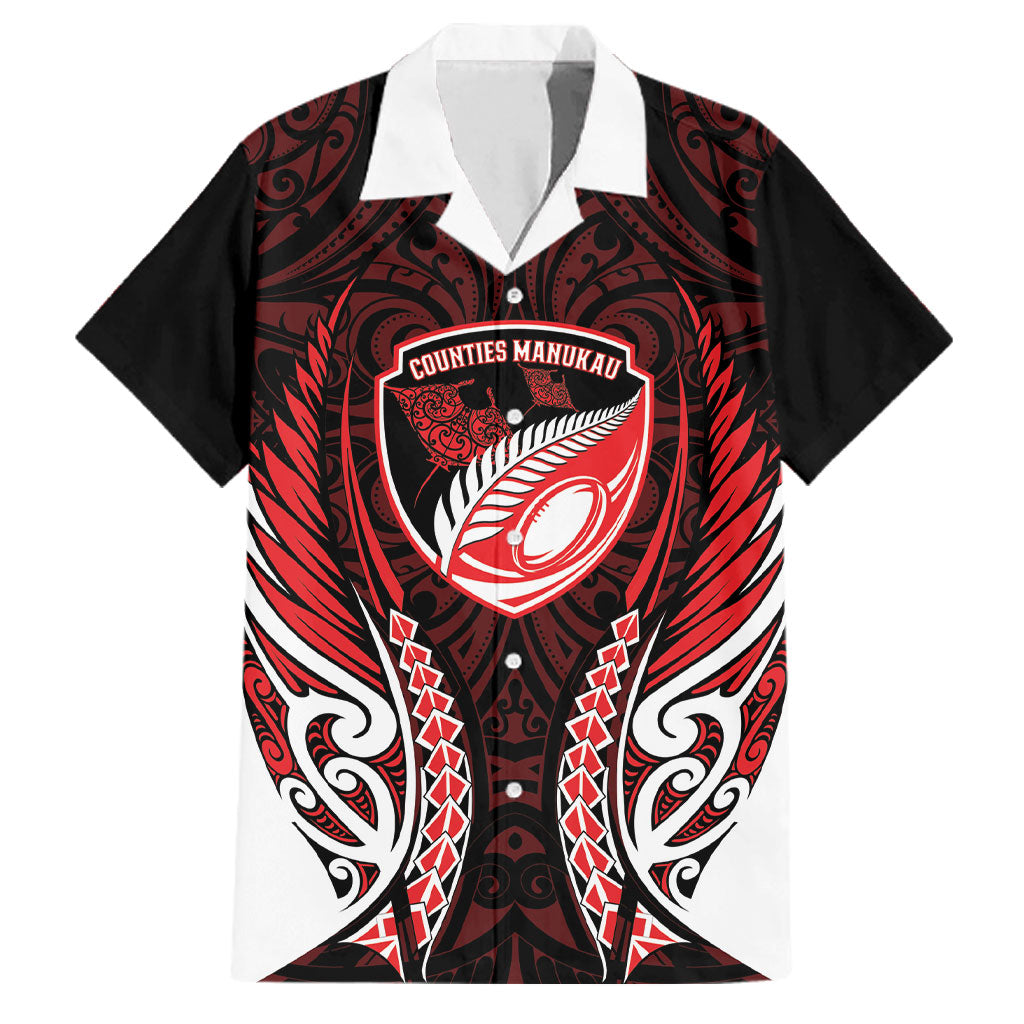 Counties Manukau 2026 Rugby Custom Family Matching Tank Maxi Dress and Hawaiian Shirt NZ Maori Silver Fern