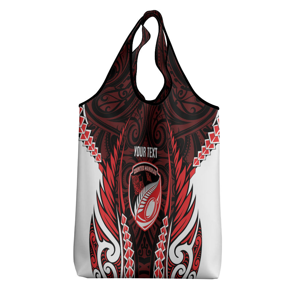 Counties Manukau 2026 Rugby Custom Grocery Bag NZ Maori Silver Fern LT14 - Polynesian Pride