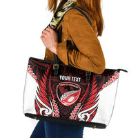 Counties Manukau 2026 Rugby Custom Leather Tote Bag NZ Maori Silver Fern
