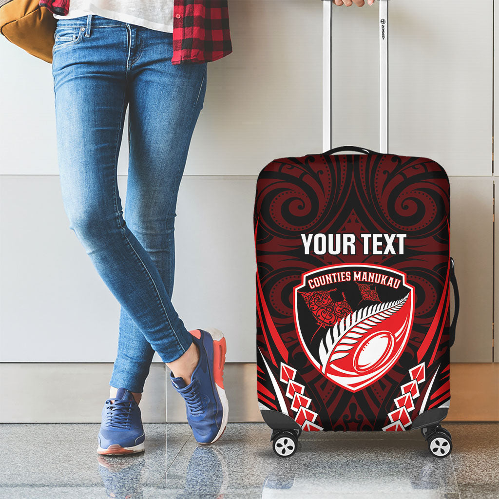 Counties Manukau 2026 Rugby Custom Luggage Cover NZ Maori Silver Fern