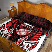 Counties Manukau 2026 Rugby Custom Quilt Bed Set NZ Maori Silver Fern