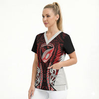 Counties Manukau 2026 Rugby Custom Scrub Top NZ Maori Silver Fern