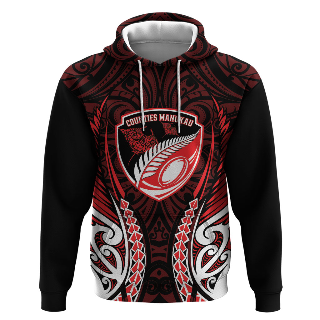 Counties Manukau 2026 Rugby Custom Zip Hoodie NZ Maori Silver Fern