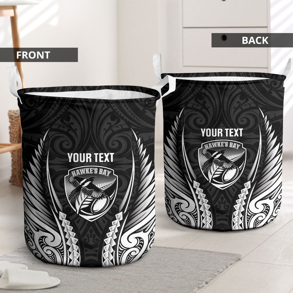 Hawke's Bay 2026 Rugby Custom Laundry Basket NZ Maori Silver Fern
