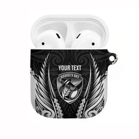 Hawke's Bay 2026 Rugby Custom AirPods Case NZ Maori Silver Fern LT14 Black - Polynesian Pride