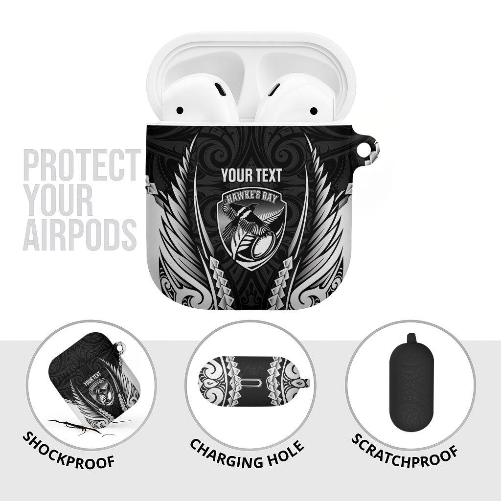 Hawke's Bay 2026 Rugby Custom AirPods Case NZ Maori Silver Fern LT14 - Polynesian Pride