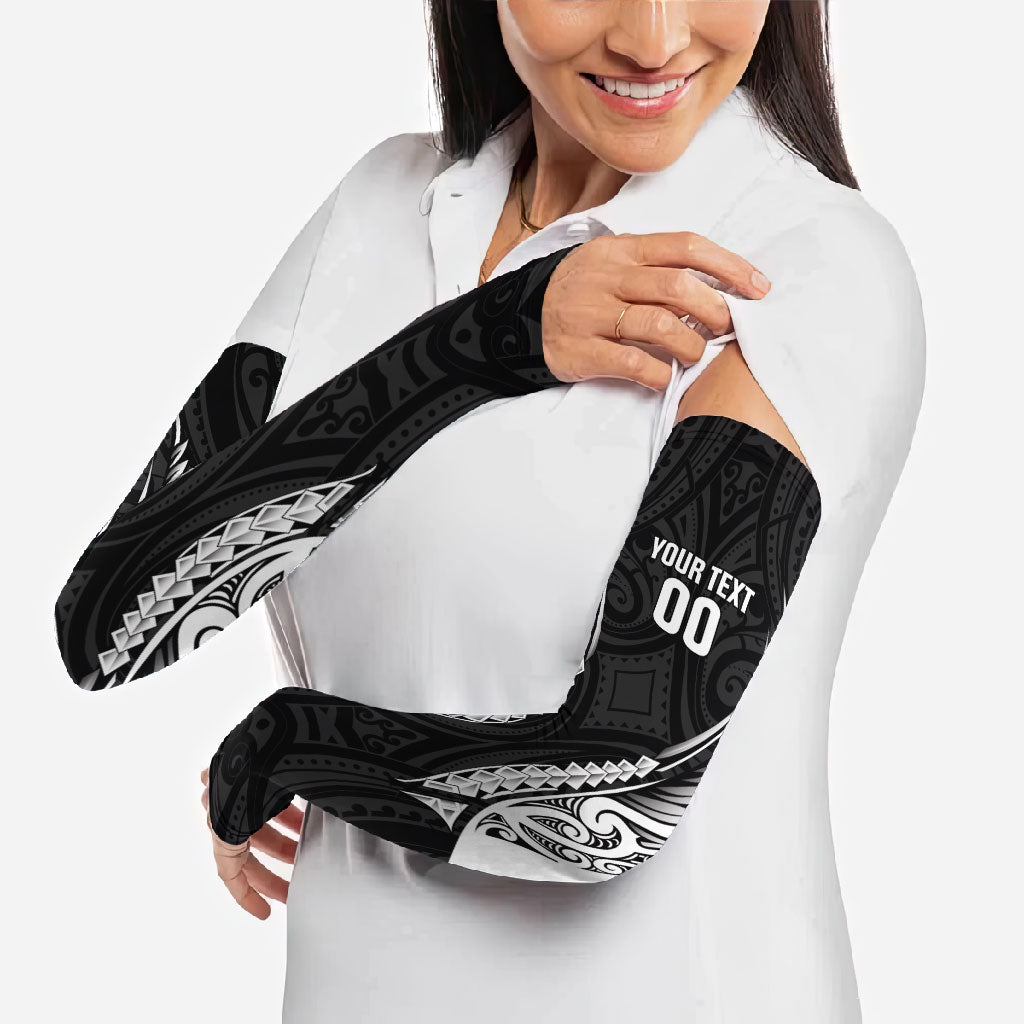 Hawke's Bay 2026 Rugby Custom Arm Sleeves NZ Maori Silver Fern LT14 - Polynesian Pride