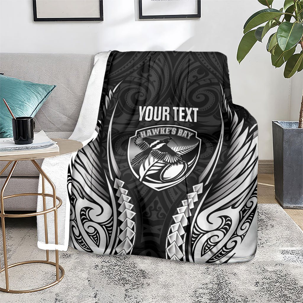 Hawke's Bay 2026 Rugby Custom Blanket NZ Maori Silver Fern LT14 - Polynesian Pride