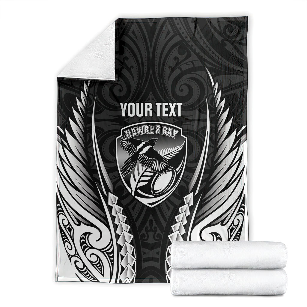 Hawke's Bay 2026 Rugby Custom Blanket NZ Maori Silver Fern LT14 - Polynesian Pride
