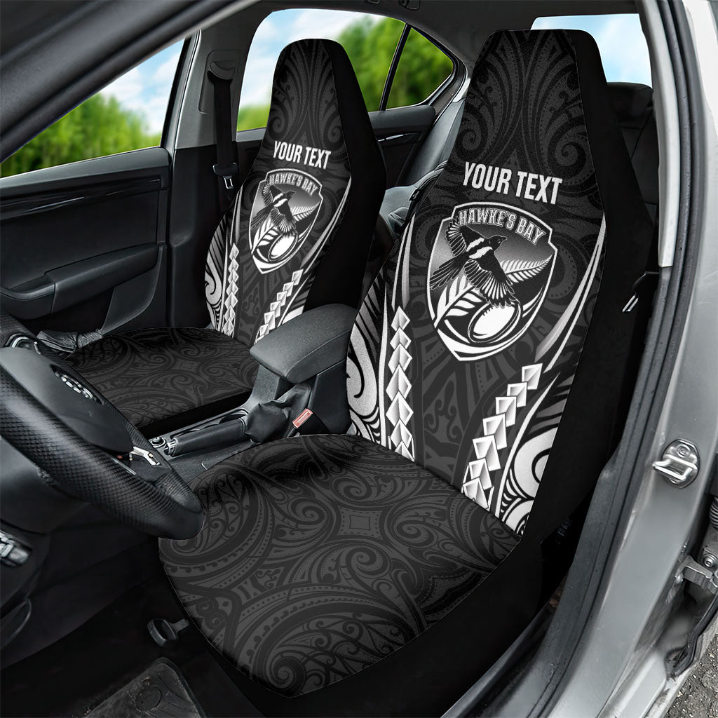Hawke's Bay 2026 Rugby Custom Car Seat Cover NZ Maori Silver Fern LT14 - Polynesian Pride