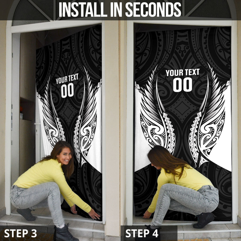 Hawke's Bay 2026 Rugby Custom Door Cover NZ Maori Silver Fern LT14 - Polynesian Pride