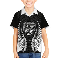 Hawke's Bay 2026 Rugby Custom Family Matching Summer Maxi Dress and Hawaiian Shirt NZ Maori Silver Fern