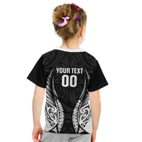 Hawke's Bay 2026 Rugby Custom Kid T Shirt NZ Maori Silver Fern LT14 - Polynesian Pride