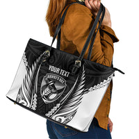 Hawke's Bay 2026 Rugby Custom Leather Tote Bag NZ Maori Silver Fern