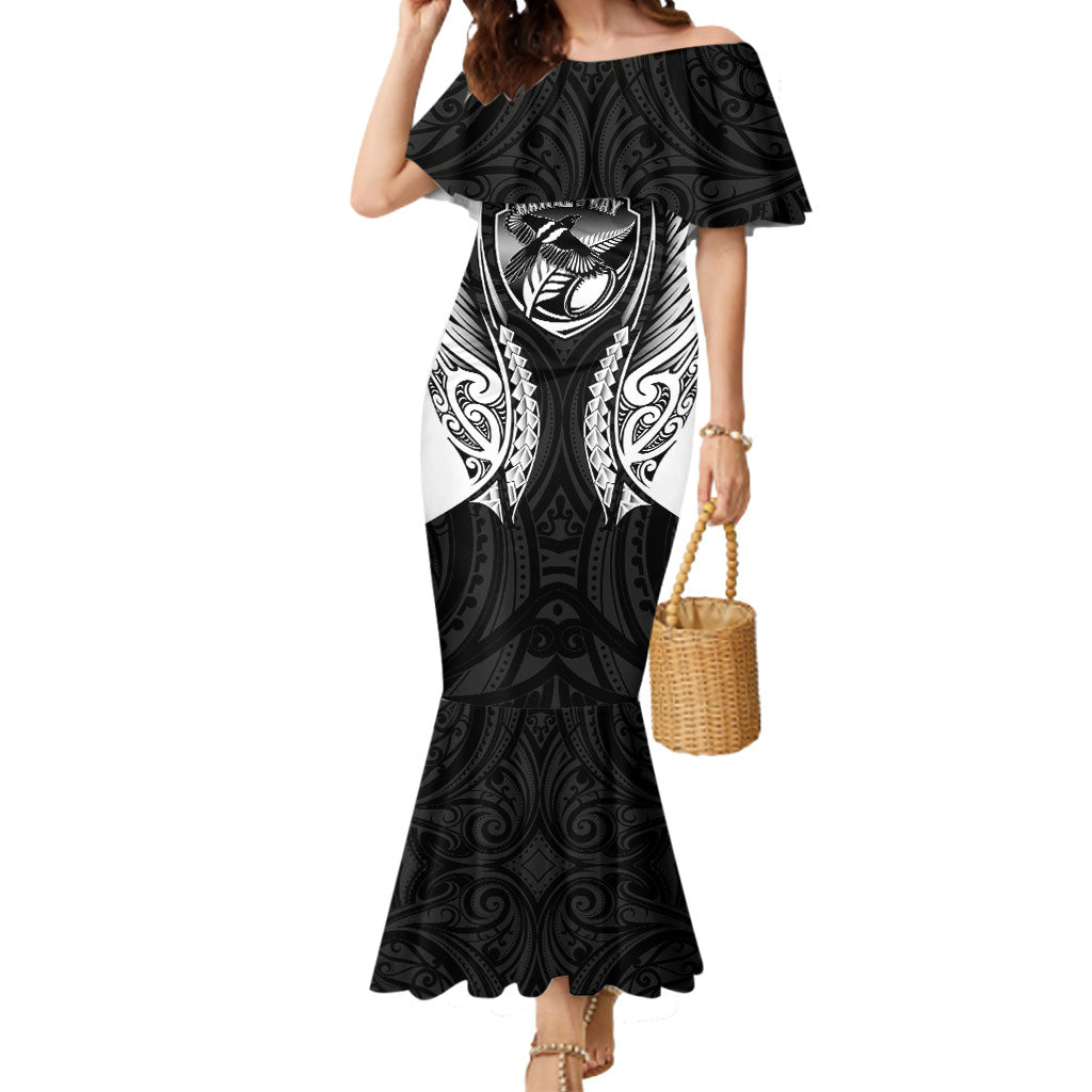 Hawke's Bay 2026 Rugby Custom Mermaid Dress NZ Maori Silver Fern